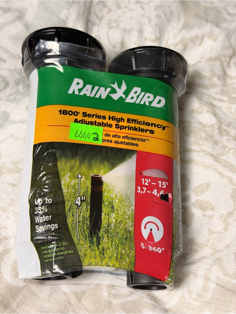 1800 Series Adjustable Pop-Up Sprinklers - Black